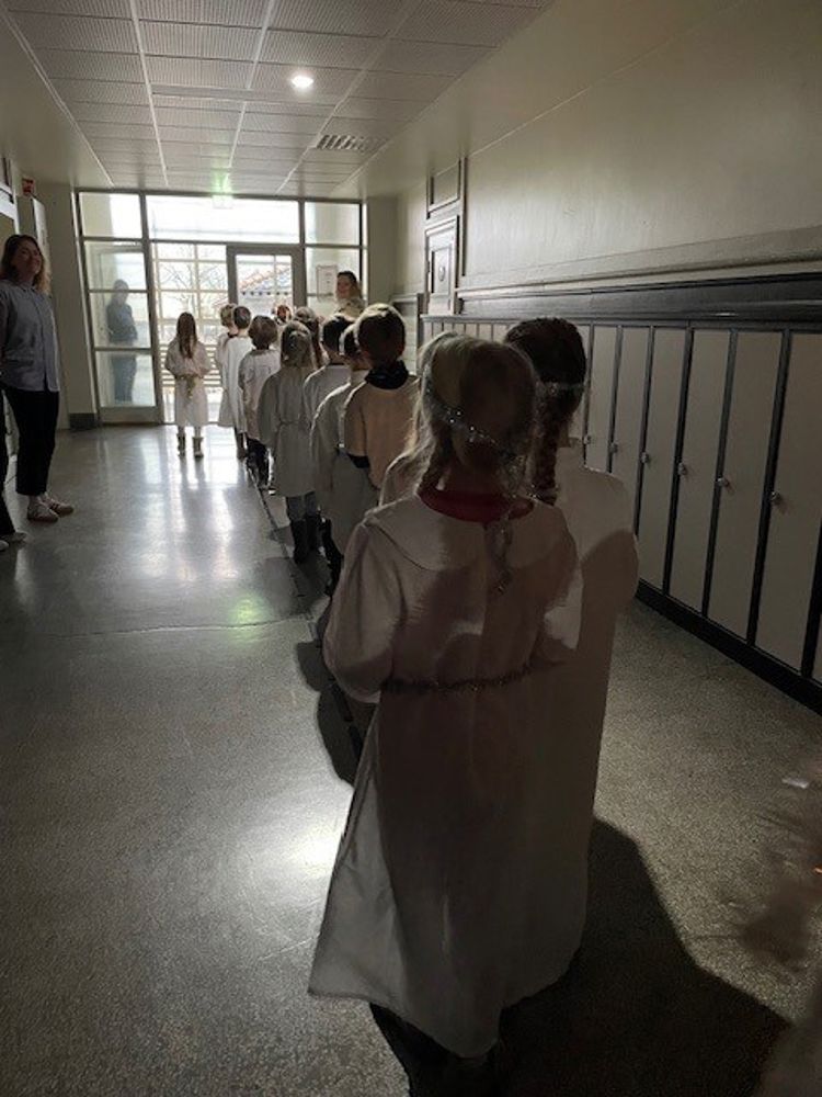 Lucia-tog på skolen